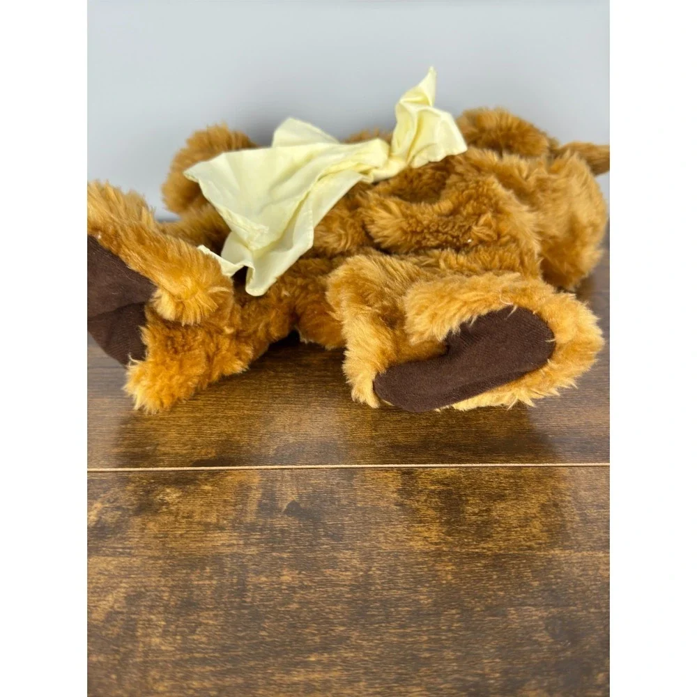 Ann Geddes Baby Doll Teddy Bear Outfit Brown Plush Costume with Yellow Bow